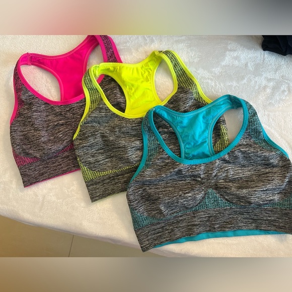 None Other - Set of 3 women’s medium sports bras. Gray, can add padding.